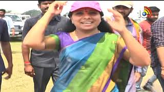 TRS MP Kavitha visit KCR Nizamabad Public Meeting Arrangements | 10TV