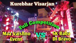 🤔क्या हुआ जब प्रतापगढ़ के दो डीजे कूरेभार में आपस में भिड़ गए Maa Vaishno Event Vs SK Baba DJ Bravo