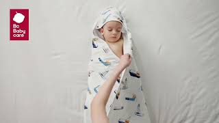 Keep your baby safe and snug with our premium hooded swaddle blanket!