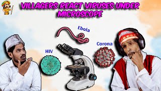 Villagers React To Viruses Under Microscope ! Tribal People React To Viruses Under Microscope