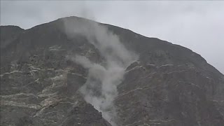 Pakistan quake: Landslide moments after earthquake hits