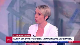 Ο ΣΚΑΪ αποκαλύπτει:Κοντά στα 840 ευρώ ο εισαγωγικός μισθός στο Δημόσιο – Αυξήσεις επιδομάτων έως 40%