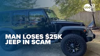 Trussville man loses $25k jeep in marketplace scam, insurance denies coverage