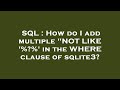 SQL : How do I add multiple 