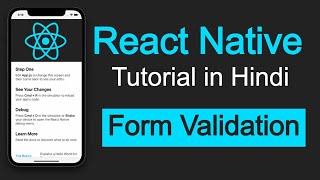 React Native tutorial in Hindi #54 Simple Form validations