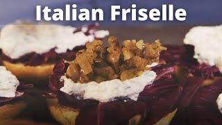 Italian Friselle with Ricotta Radicchio and Mashrooms