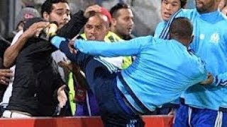 Marseille star Patrice Evra sent off for KICKING fan in the head before Europa League tie - FX7News