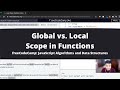 Global vs Local Scope in Functions (Basic JavaScript) freeCodeCamp tutorial