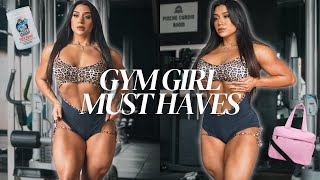 gym girl must haves | gym bag essentials + must have supps