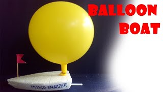 how to make simple balloon boat | simple balloon boat | DIY