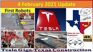 Tesla Gigafactory Texas 4 February 2021 Cyber Truck & Model Y Factory Construction Update (08:00AM)