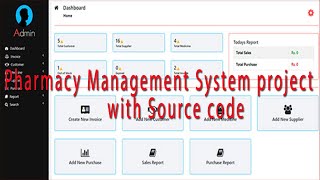 pharmacy management system web application | Pharmacy Management System in PHP with Source code