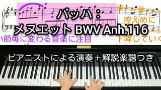 【全国1位が教える】バッハ：メヌエット ト長調　J.S.Bach: Menuet G dur BWV Anh.116