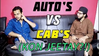 Autos Vs Cabs (KON JEETAY?!) Hyderabadi Comedy!!