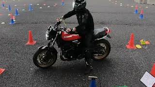 第763回へなちょこライダー走行会 ふじもんさん Kawasaki Z650RS 2023/10/1 Slalom course run Practices moto gymkhana