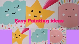 3 Creative Canvas Painting ideas for beginners| Acrylic Canvas Painting step-by-step #art #painting