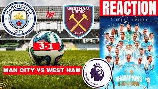 Man City vs West Ham 3-1 Live Stream Premier League Final Day Football EPL Match Score Highlights FC