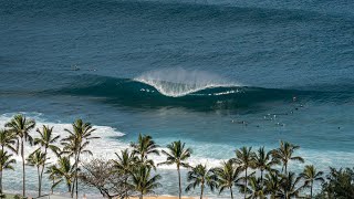 surfing HUGE barrels at Pipeline!! [RAW FOOTAGE]