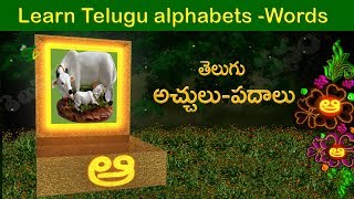 Telugu achulu padalu #అచ్చులు -పదాలు | అ-అమ్మ words |Telugu alphabets (varnamala) అ ఆ with words