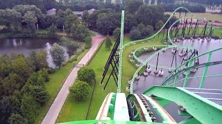 Goliath front seat on-ride HD POV Walibi Holland