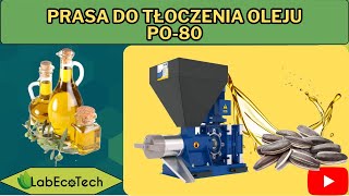 Prasa do tłoczenia oleju PO-80 firmy LabEcoTech