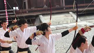 三十三間堂 通し矢 Japanese Archery Sanjusangen-do 2019.1.13 Kyoto Japan