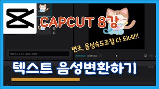 [#컴스터디] 강력한 무료영상 편집도구 캡컷8강 - 텍스트음성변환(자막을 선택한 음성이 읽어줍니다)