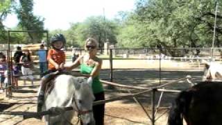 Alex Riding the Pony at the Aqua Linda Farms in Arizona