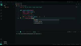 Python Word Frequency Counter Analyzing Text with Counting Algorithm