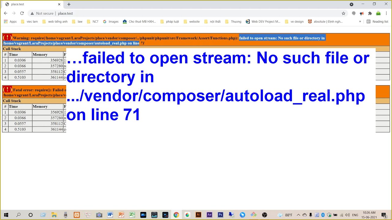 Php failed to open stream. \System\Storage\vendor\Composer/../React/Promise/src/functions_include.php): failed to open Stream: no such file or Directory in.