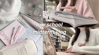 law school diary ♡ | study with me for midterms, productive days in my life, cozy & cute study vlog