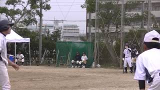 豊見城中野球部　2015年　２月１４日　潮平中戦 明徳　左中間へ　２塁打