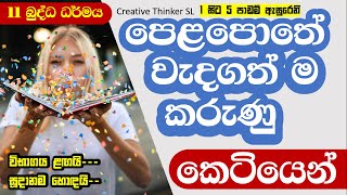 11 බුද්ධ ධර්මය පෙළ පොත ම ඉතා කෙටියෙන් - 1 කොටස-- grade 11 buddhism | Creative Thinker SL