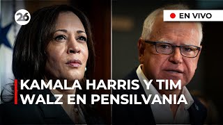 🔴 EN VIVO | KAMALA HARRIS realiza su primer mitin con el nuevo CANDIDATO a la VICEPRESIDENCIA