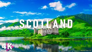 FLYING OVER SCOTLAND (4K UHD) Amazing Beautiful Nature Scenery with Relaxing Music | 4K ULTRA HD