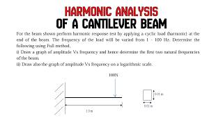 Harmonic Analysis of a Cantilever Beam using ANSYS | FEM Lab | Frequency Response & Resonance