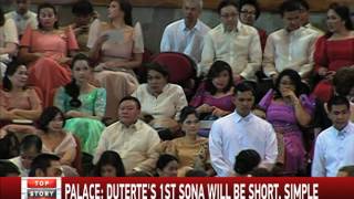 Pagbabago sa SONA: Duterte's 1st will be short, simple