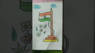 happy republic day drawing short video simple picture drawing step by step our national #flag #short
