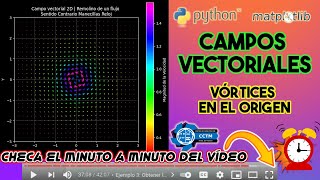 🌀+🏹 + 📊 Matplotlib for Vector Calculus: Vector fields | quiver | Vortex velocity | Python