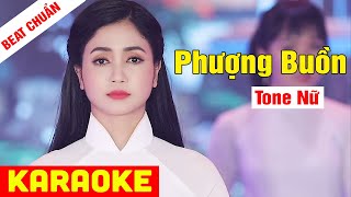 KARAOKE Phượng Buồn Tone Nữ - Beat Chuẩn Phương Anh | Võ Hoàng Karaoke