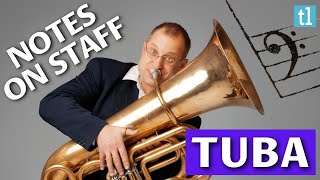 Tuba Notes On Staff