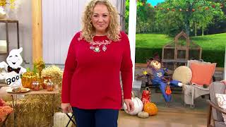 Quacker Factory Fall is in the Air Waffle Top on QVC