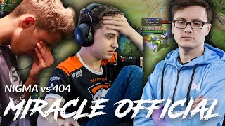 Miracle- Faceless Void vs Sumail \u0026 Ramzes New Team - Miracle Official