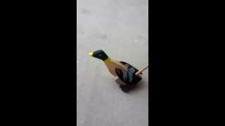 Wooden toy duck