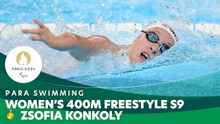 🇭🇺Zsofia Konkoly Wins Gold in the Women's 400m Freestyle S9 | Para Swimming - Paris 2024 Paralympics