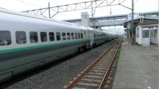 E3系山形新幹線つばさ赤湯発車（Yamagata Shinkansen）