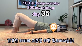 갱년기 아줌마의 뱃살빼기 프로젝트 -- 힙브리지 하루 딱 100회 100일 도전, 34일째/ #bridgeworkout #bridgeeveryday #hipbridge #브릿지운동