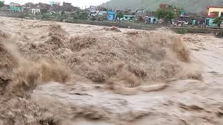 danger flood in tinau river