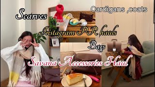 Winter accessories Haul | Savana | Instagram PR | Scarves | Pinterest Bag