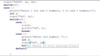 C 10.1: Nested Switch Statement in C with live demo